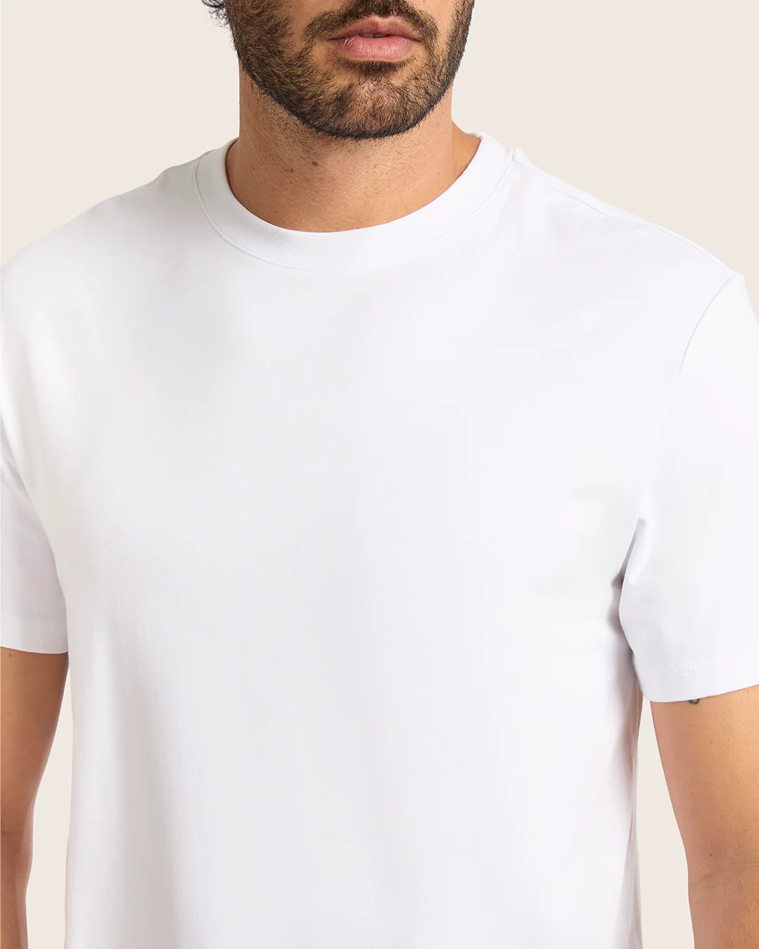 Men's Classic Crew Neck T-Shirt - White - Image 5