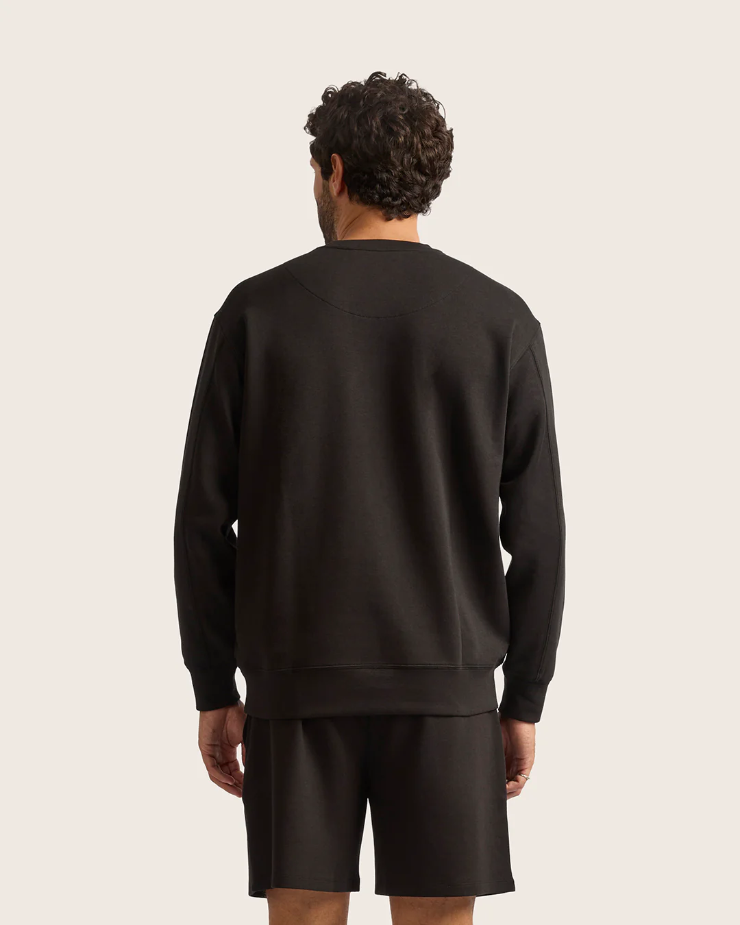 Men's Crew Neck Sweater - Black - Image 4