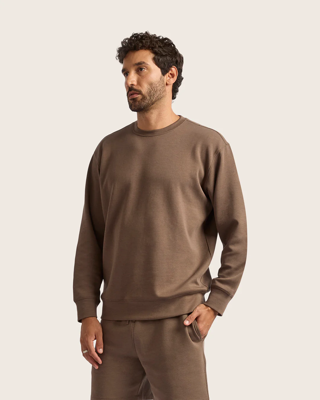 Men's Crew Neck Sweater - Oyster - Image 7