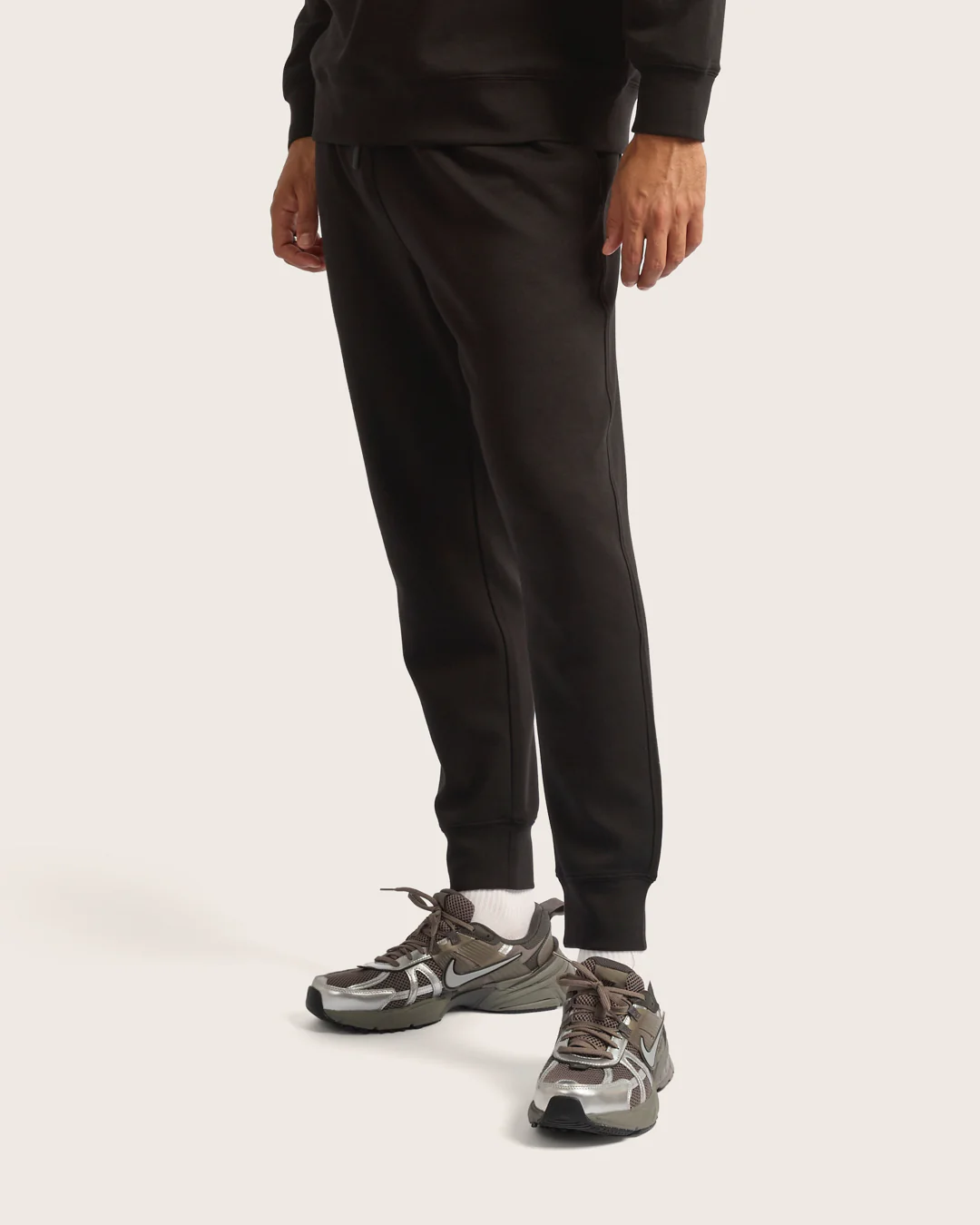Men's Cuffed Sweat Pants - Black - Image 3