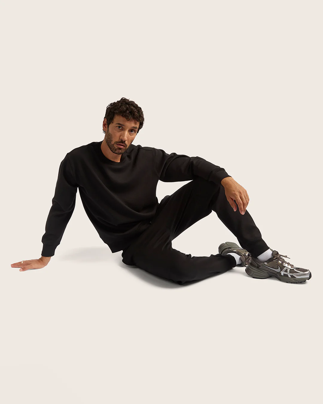 Men's Cuffed Sweat Pants - Black - Image 6