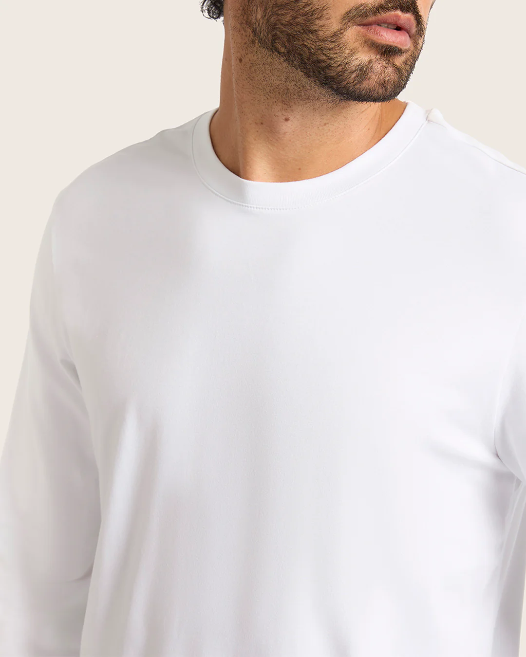 Men's Classic Long Sleeve T-Shirt - White - Image 5