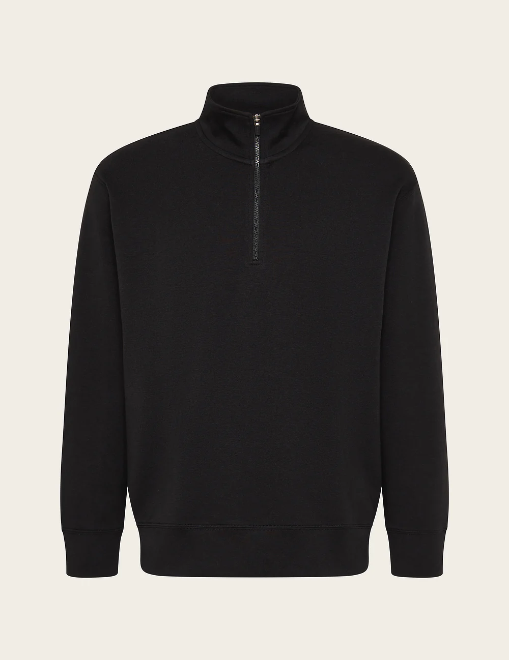 Men's Quarter Zip Sweater - Black - Image 10