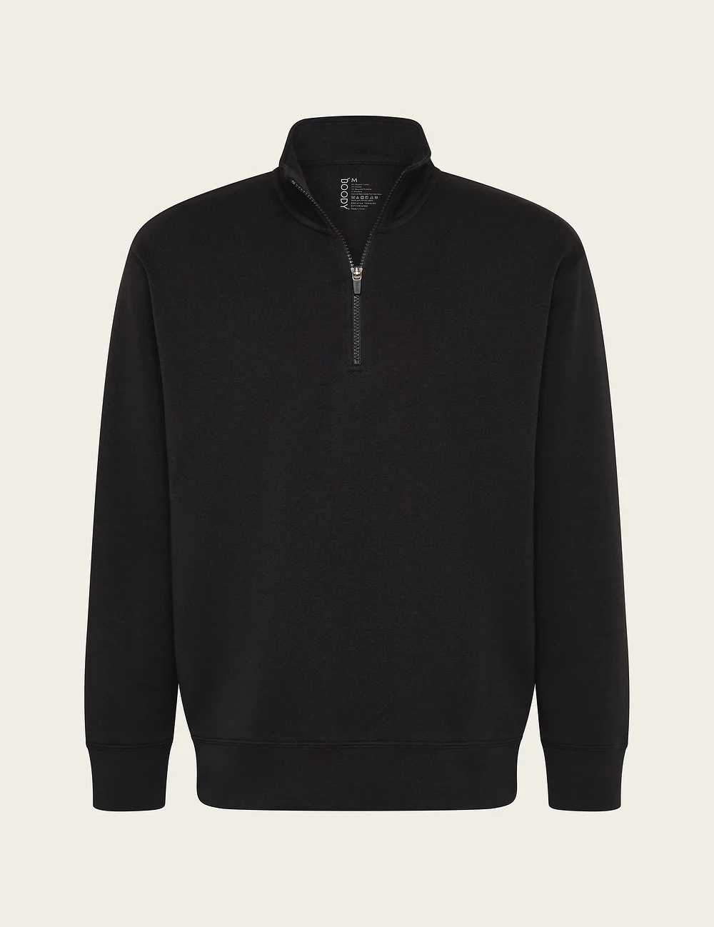 Men's Quarter Zip Sweater - Black - Image 11