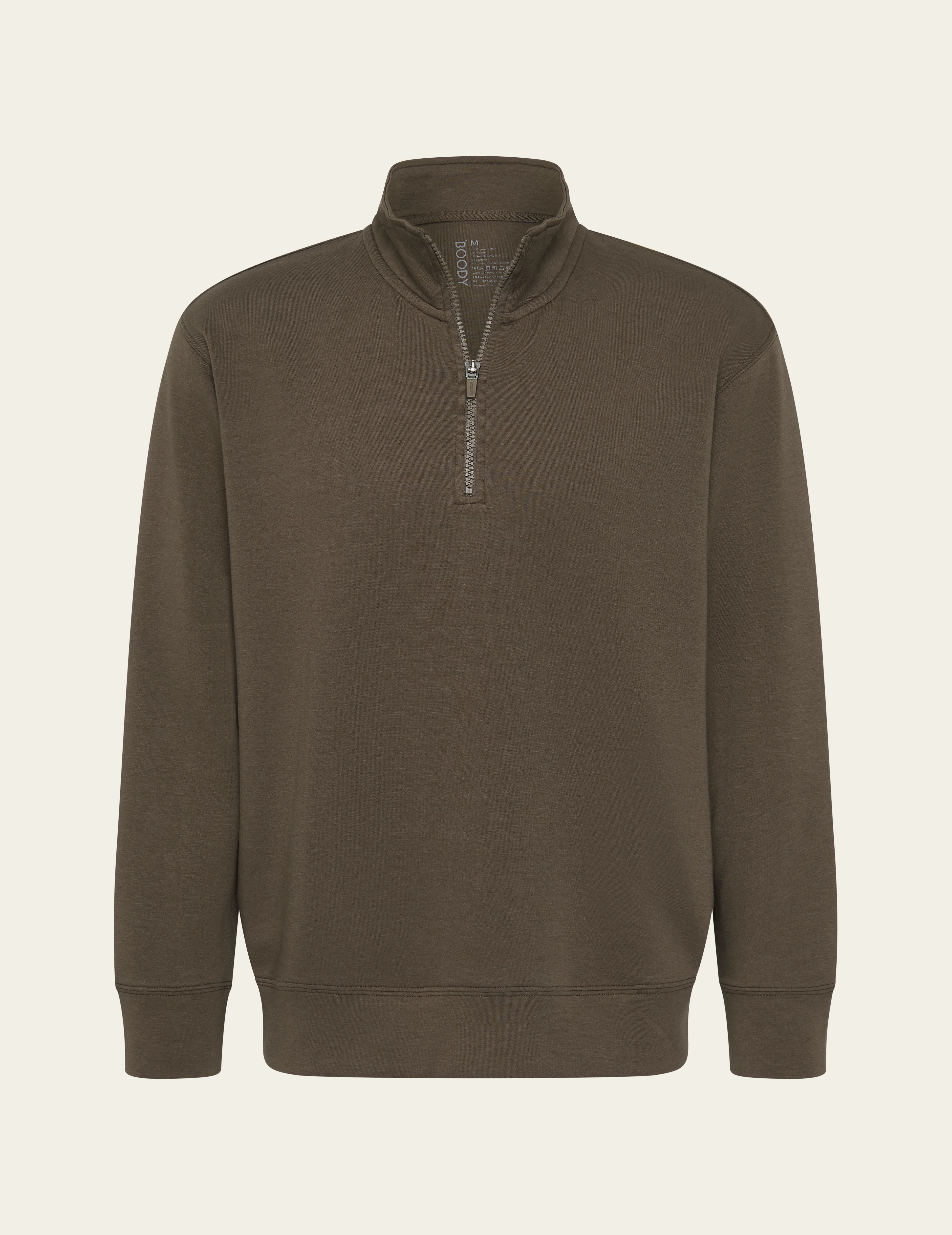 Men's Quarter Zip Sweater - Oyster - Image 10