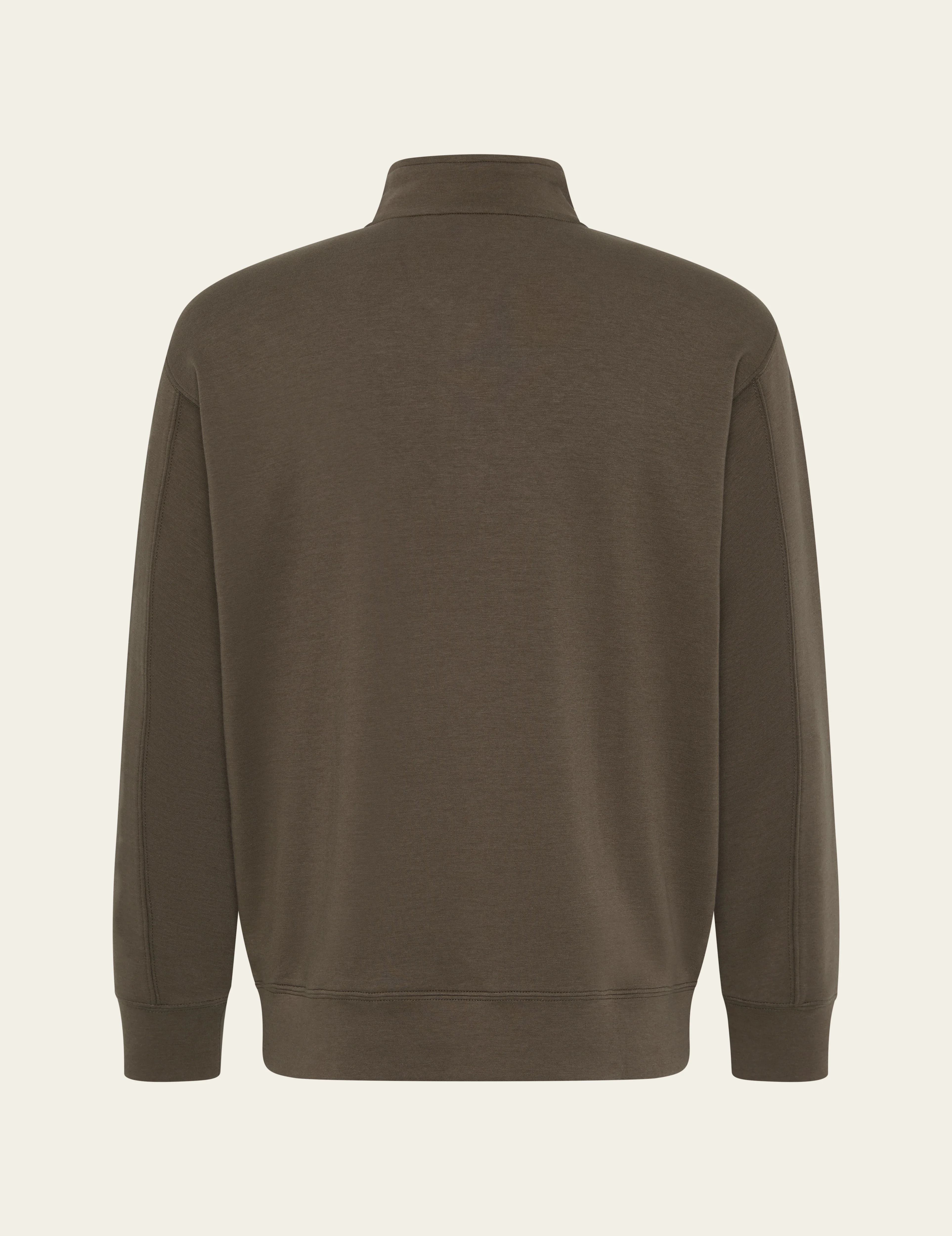 Men's Quarter Zip Sweater - Oyster - Image 11