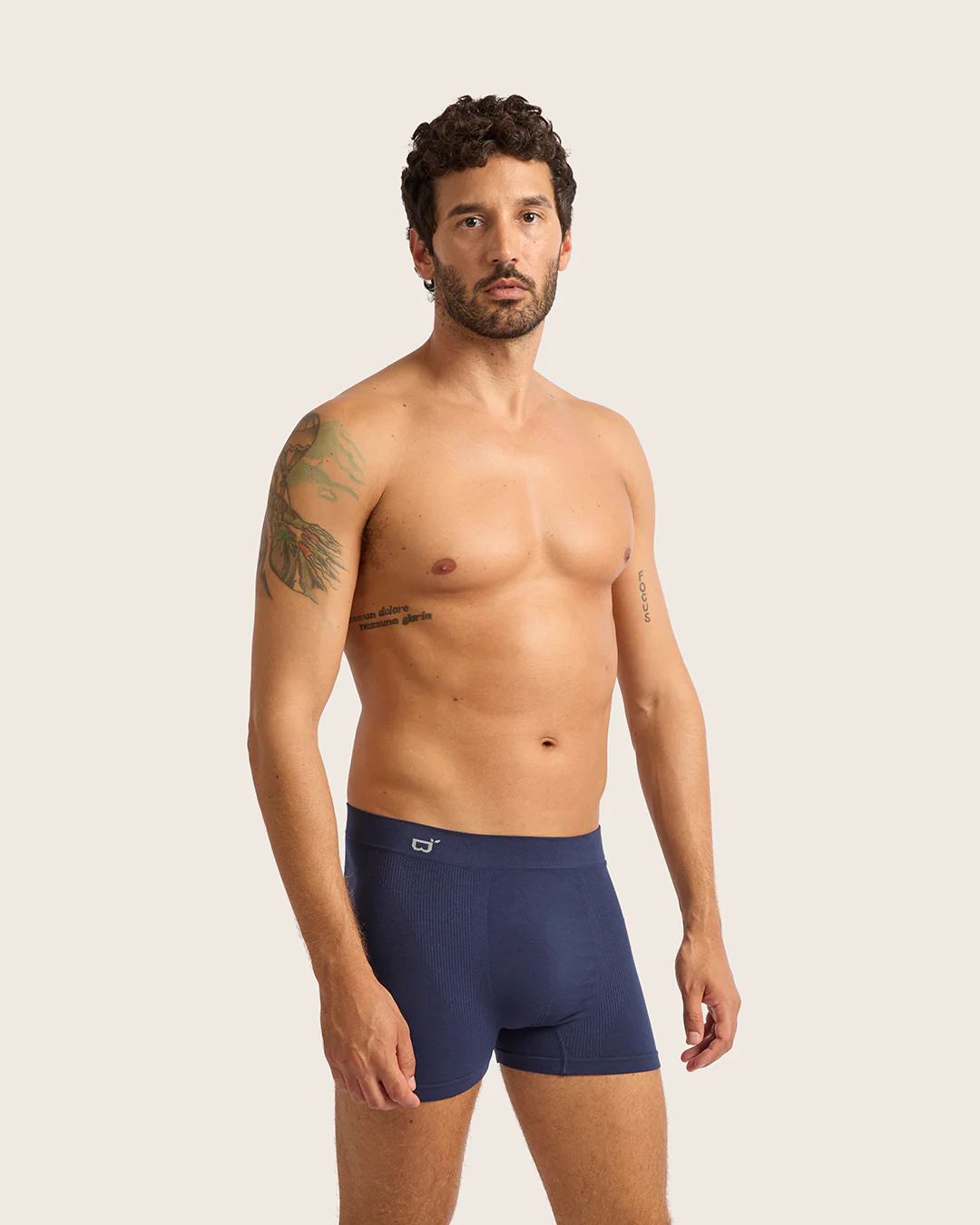 Men's Seamfree Boxer Briefs - Navy - Image 3