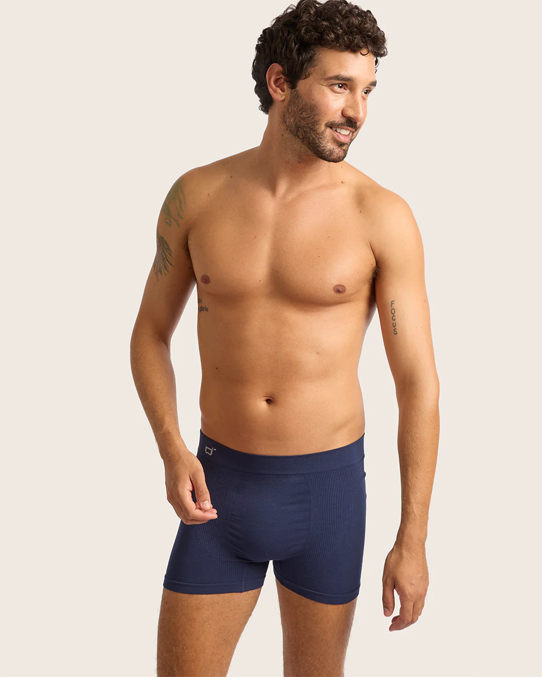 Men's Seamfree Boxer Briefs - Navy - Image 6