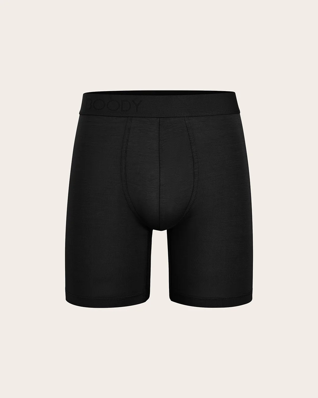 Men's Seamfree Mid-Length Boxer Briefs - Black - Image 6