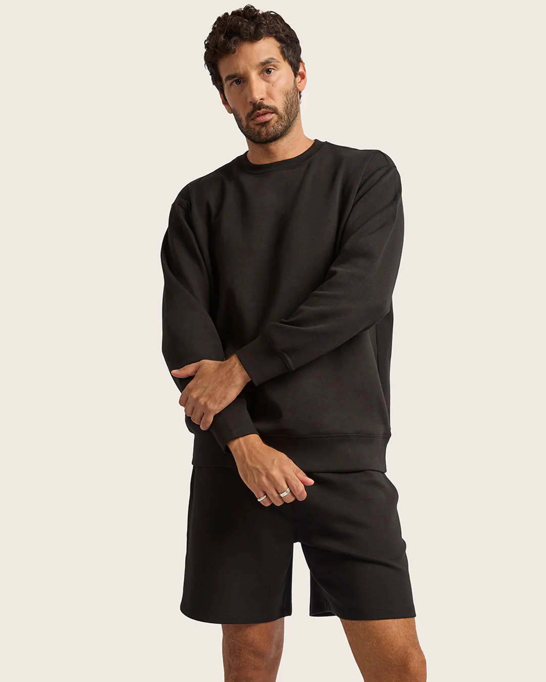 Men's Sweat Shorts 6" - Black - Image 6