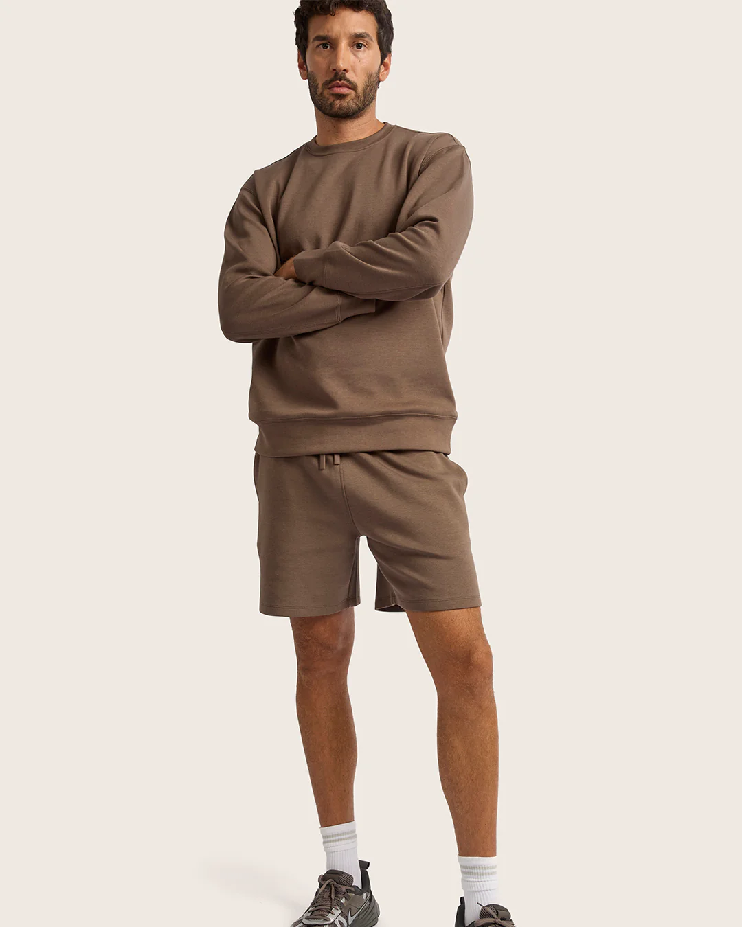 Men's Sweat Shorts 6" - Oyster - Image 5