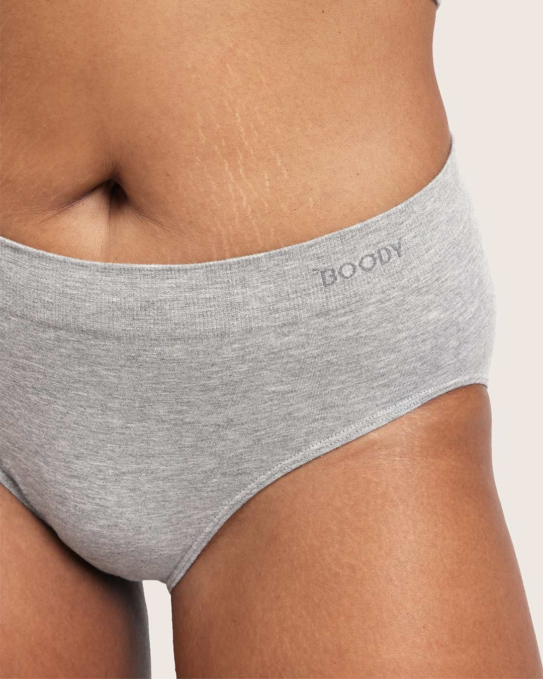 Midi Briefs - Light Grey Marl - Image 15