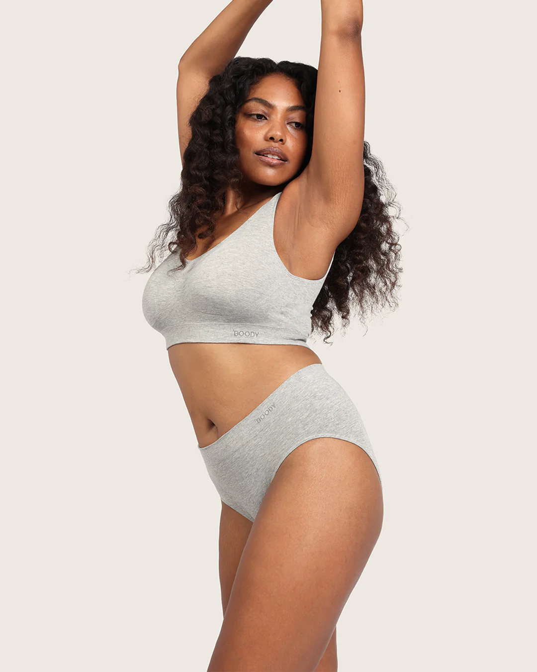 Midi Briefs - Light Grey Marl - Image 17
