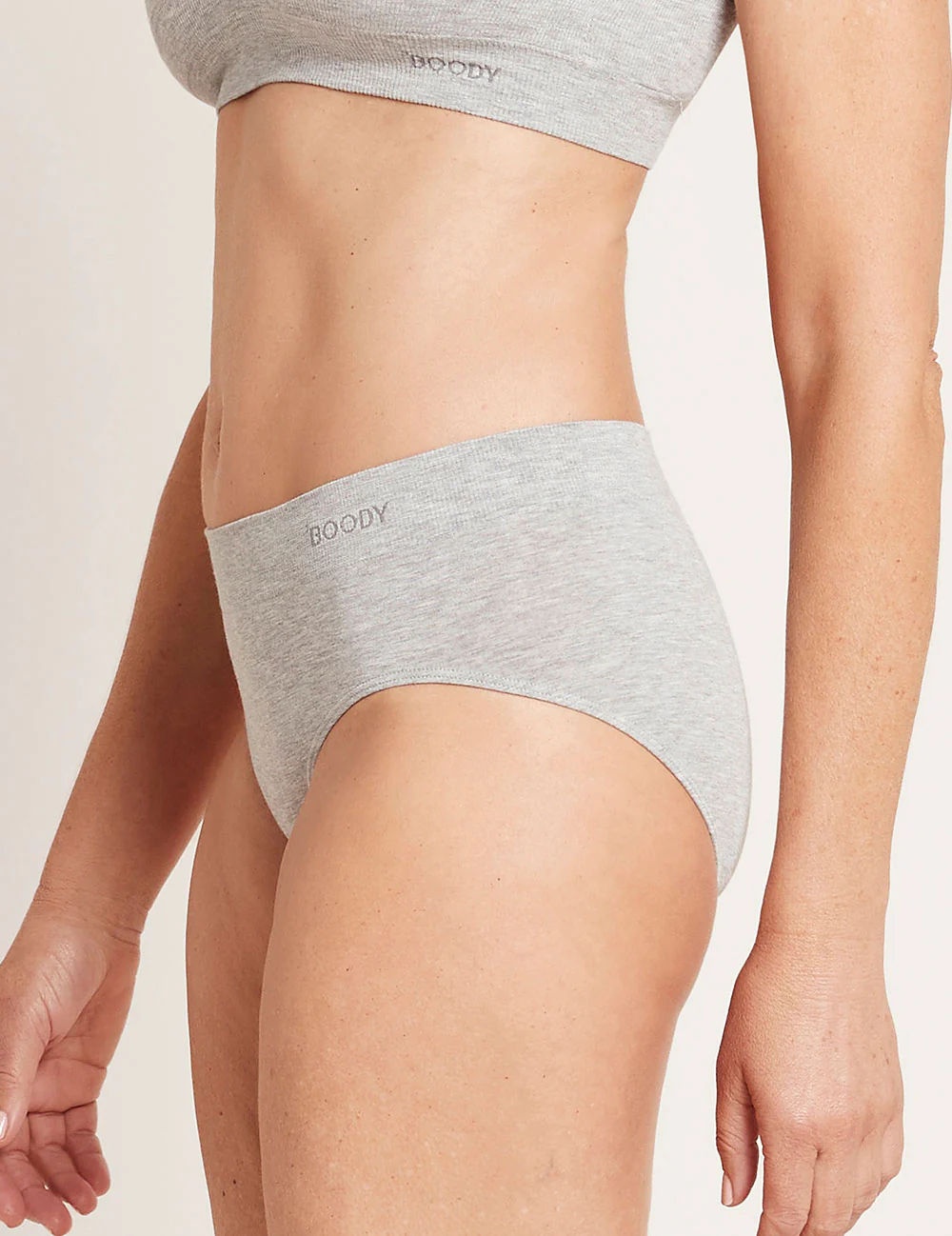 Midi Briefs - Light Grey Marl - Image 8