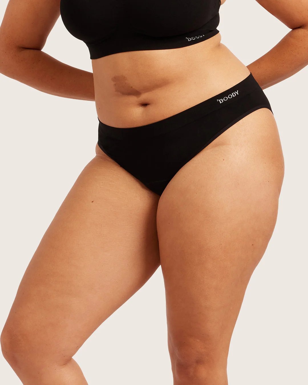 Period & Leak Proof - Classic Bikini - Light - Moderate - Black - Image 10