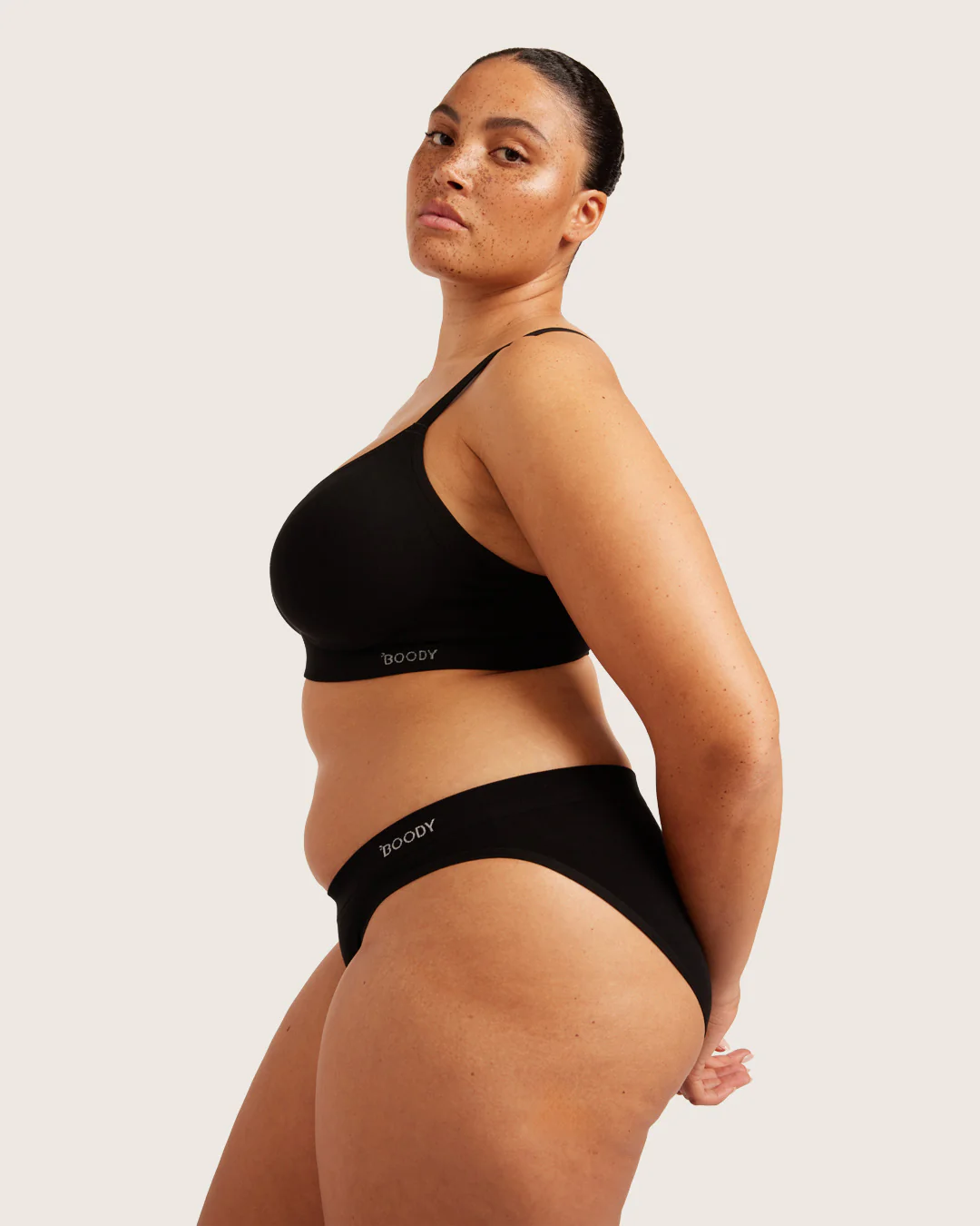 Period & Leak Proof - Hipster Bikini - Light - Black - Image 10