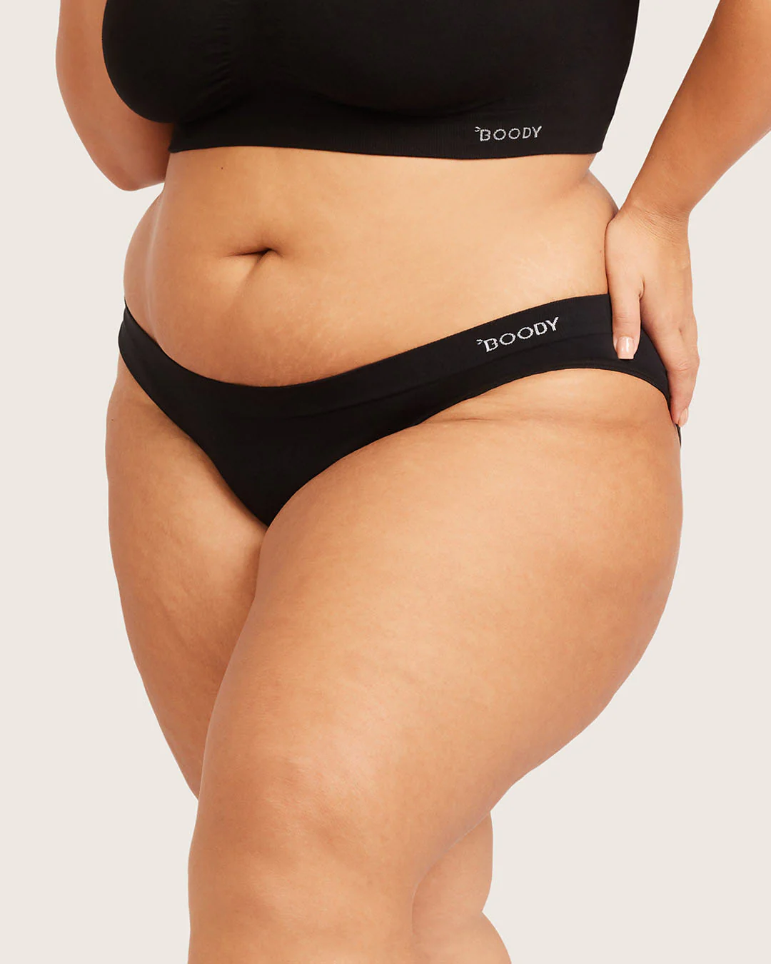 Period & Leak Proof - Hipster Bikini - Light - Black - Image 13