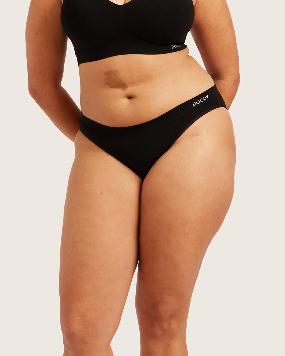 Period & Leak Proof - Hipster Bikini - Light - Black - Image 6