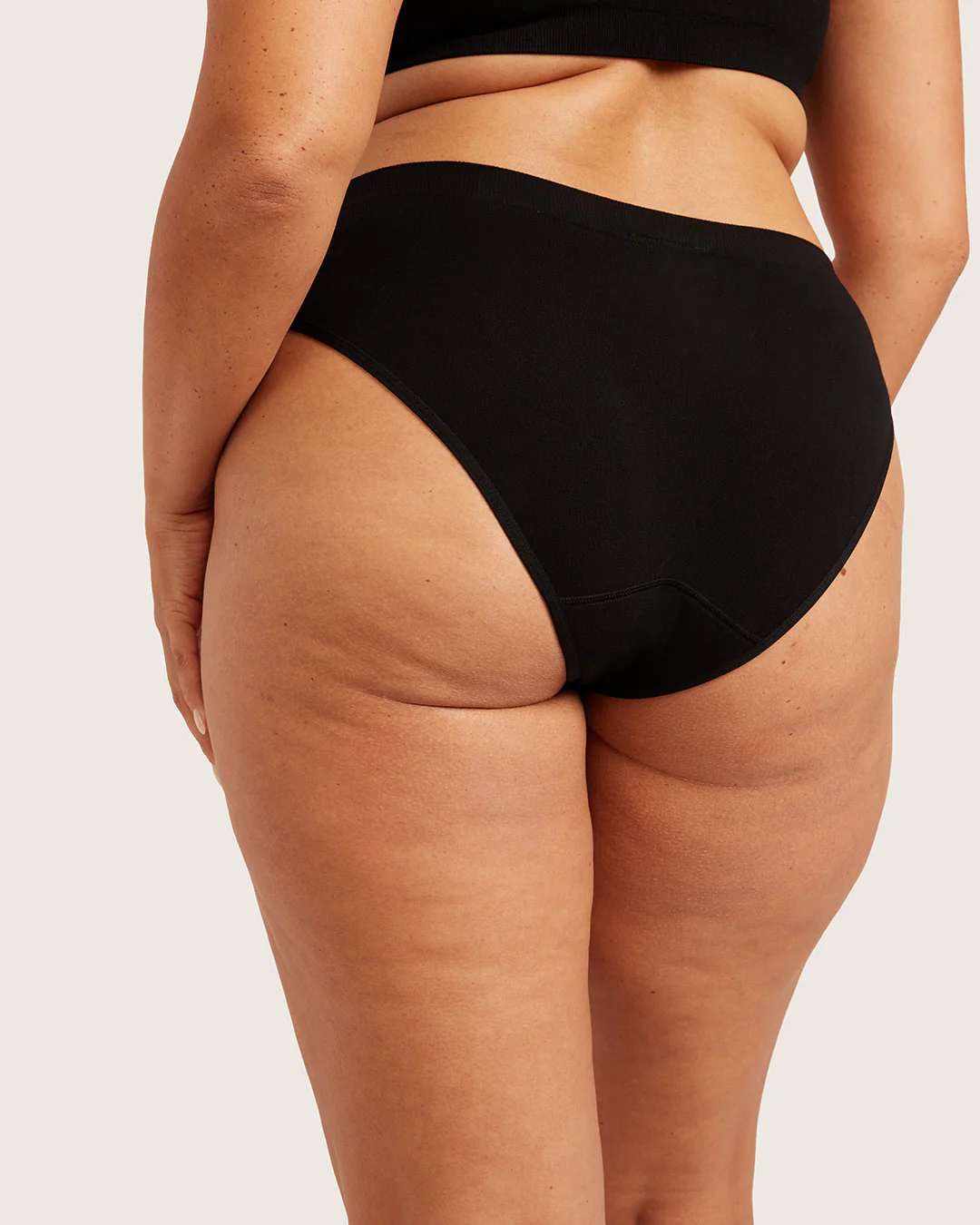 Period & Leak Proof - Hipster Bikini - Light - Black - Image 7