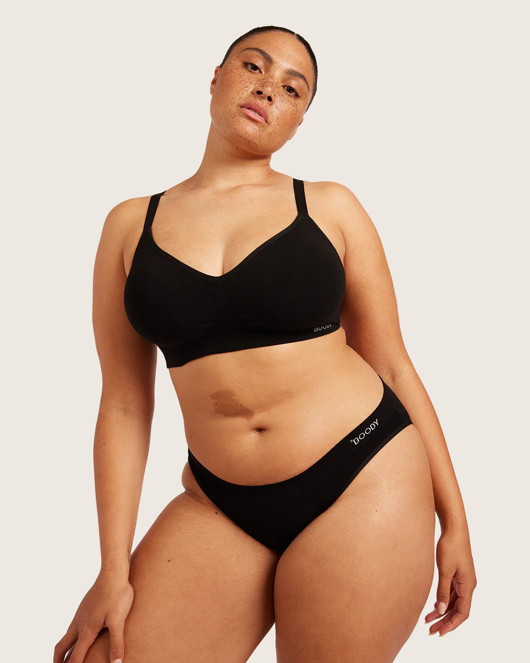 Period & Leak Proof - Hipster Bikini - Light - Black - Image 9