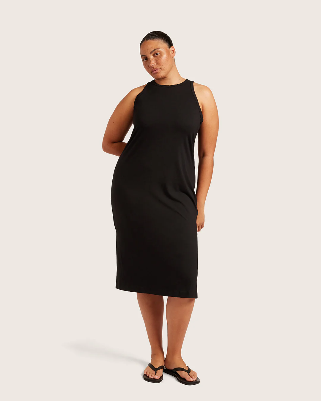 Racerback Dress - Black - Image 5
