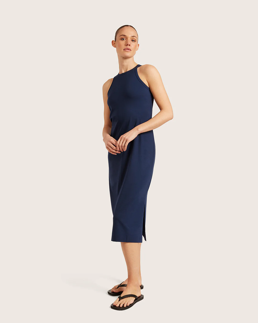 Racerback Dress - Navy - Image 3