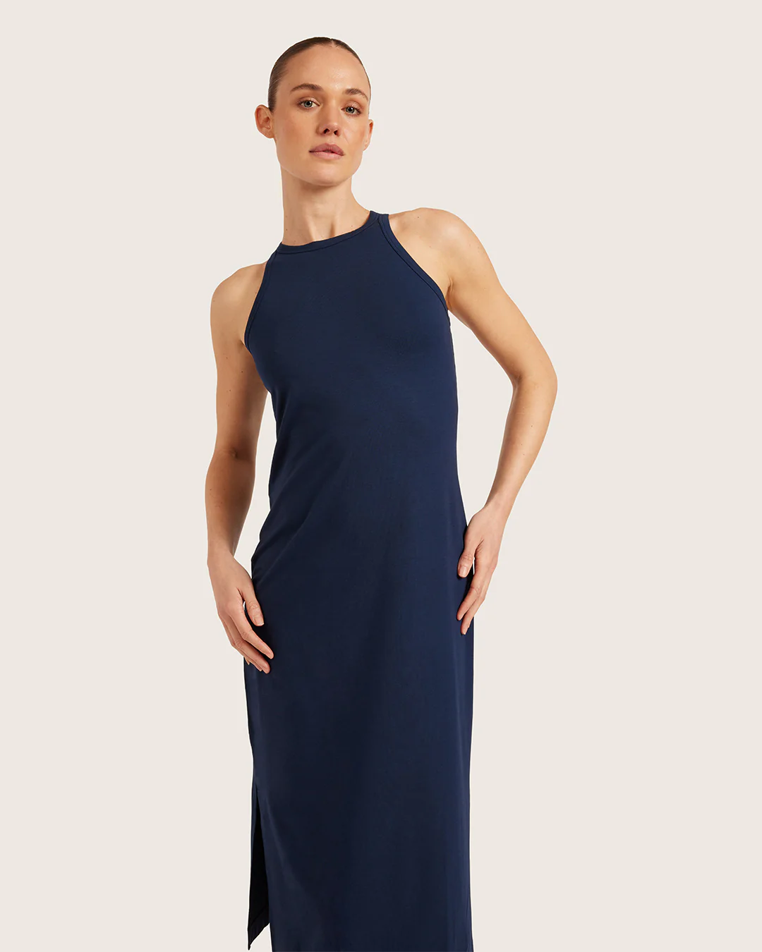 Racerback Dress - Navy - Image 4