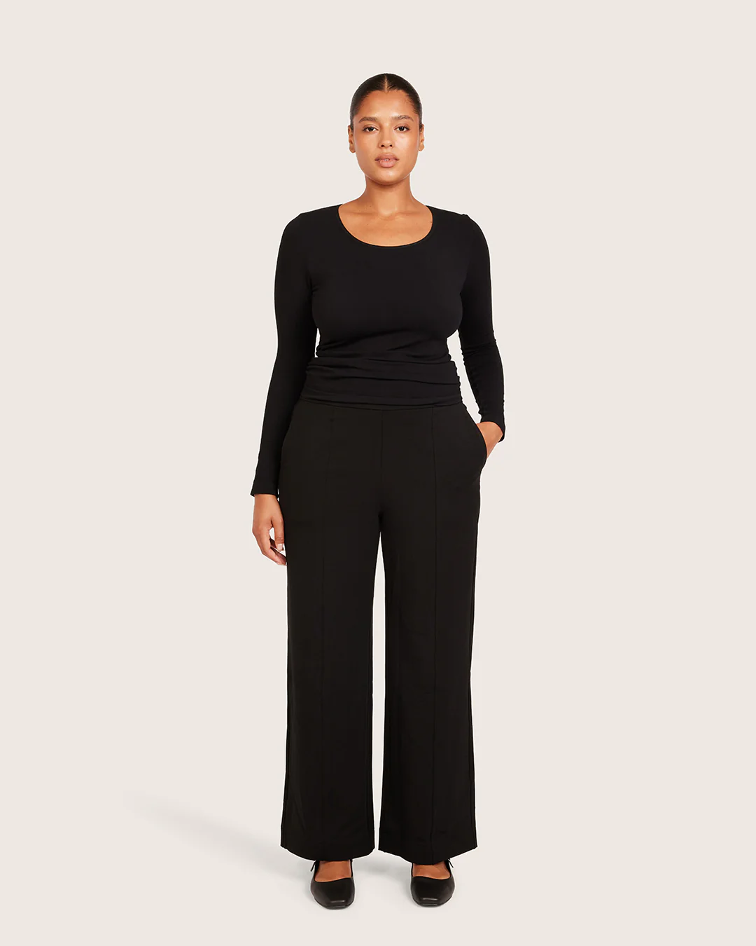 Relaxed Leg Pants - Regular - Black - Image 14