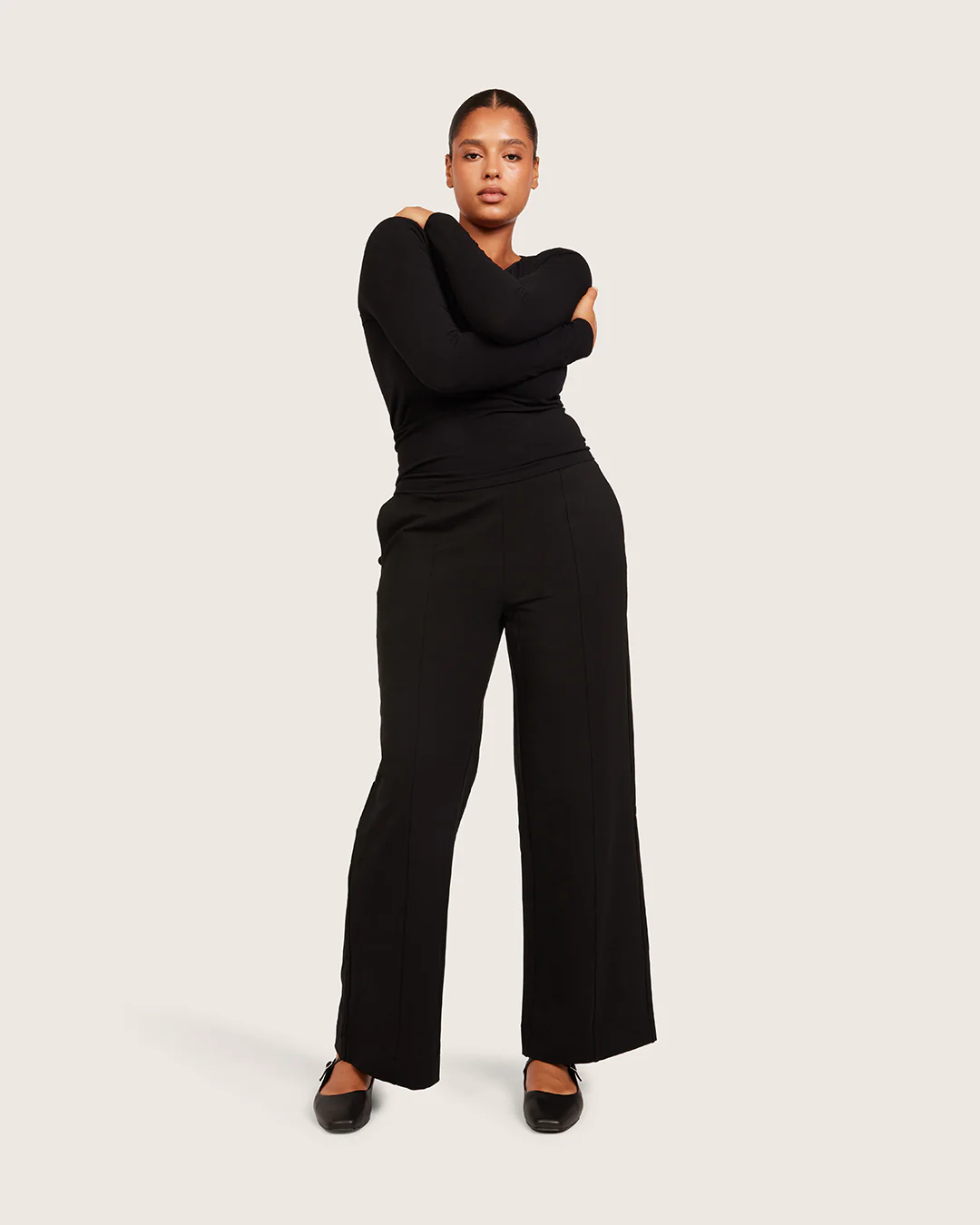 Relaxed Leg Pants - Regular - Black - Image 15