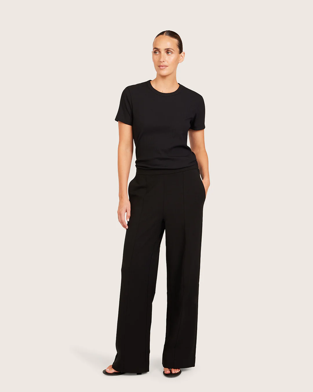 Relaxed Leg Pants - Regular - Black - Image 6