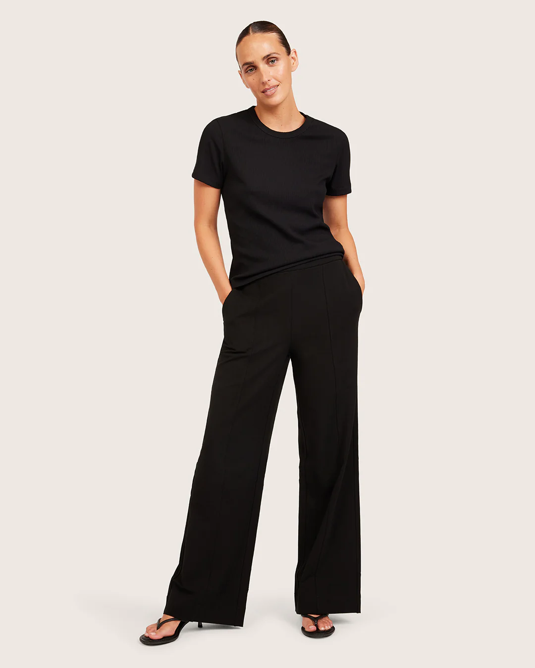Relaxed Leg Pants - Regular - Black - Image 8