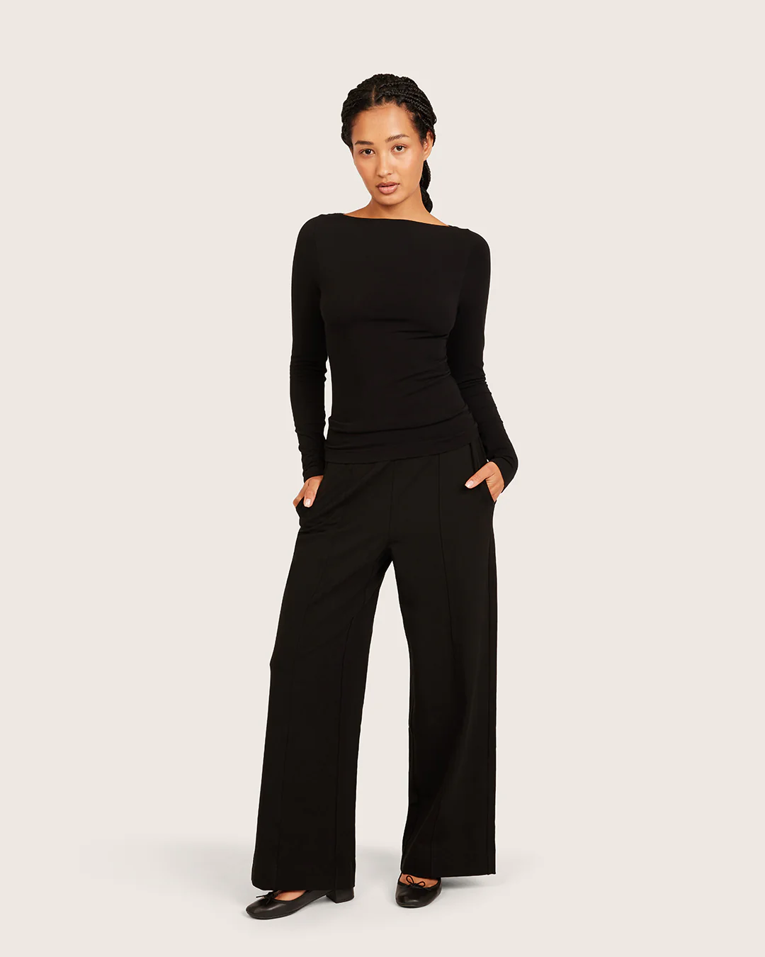 Relaxed Leg Pants - Short - Black - Image 7