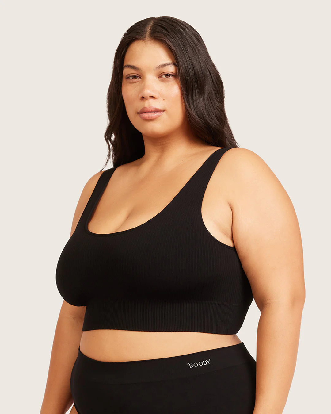 Ribbed Seamfree Crop - Black - Image 13
