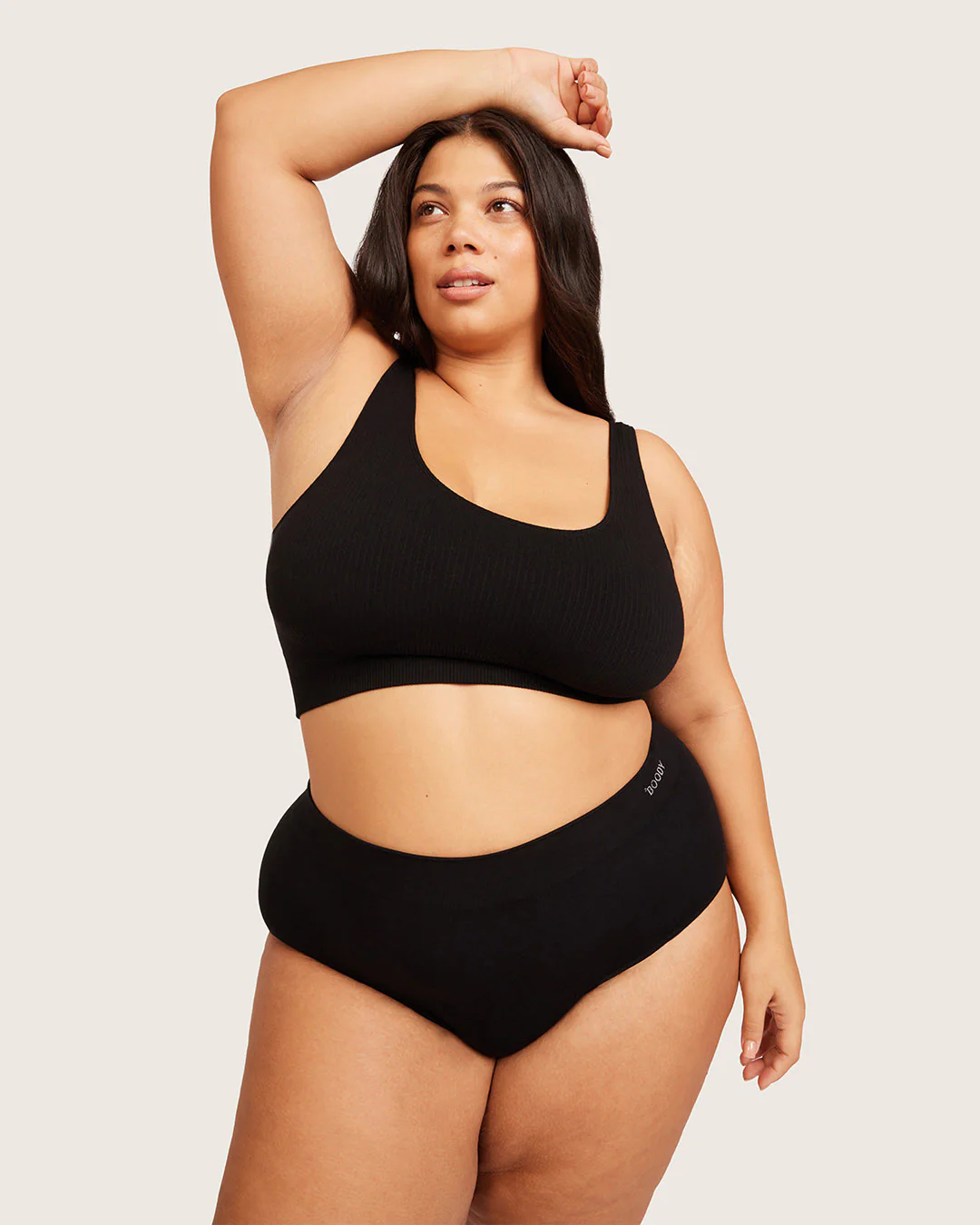 Ribbed Seamfree Crop - Black - Image 16