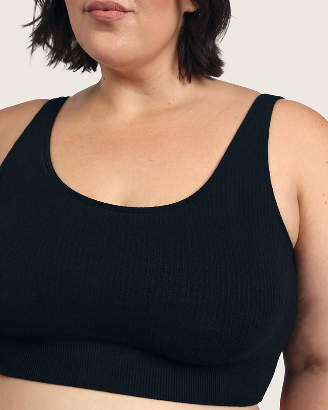 Ribbed Seamfree Crop - Black - Image 20