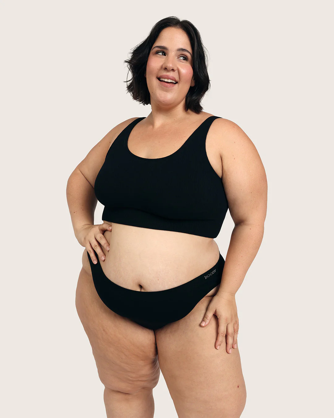 Ribbed Seamfree Crop - Black - Image 21