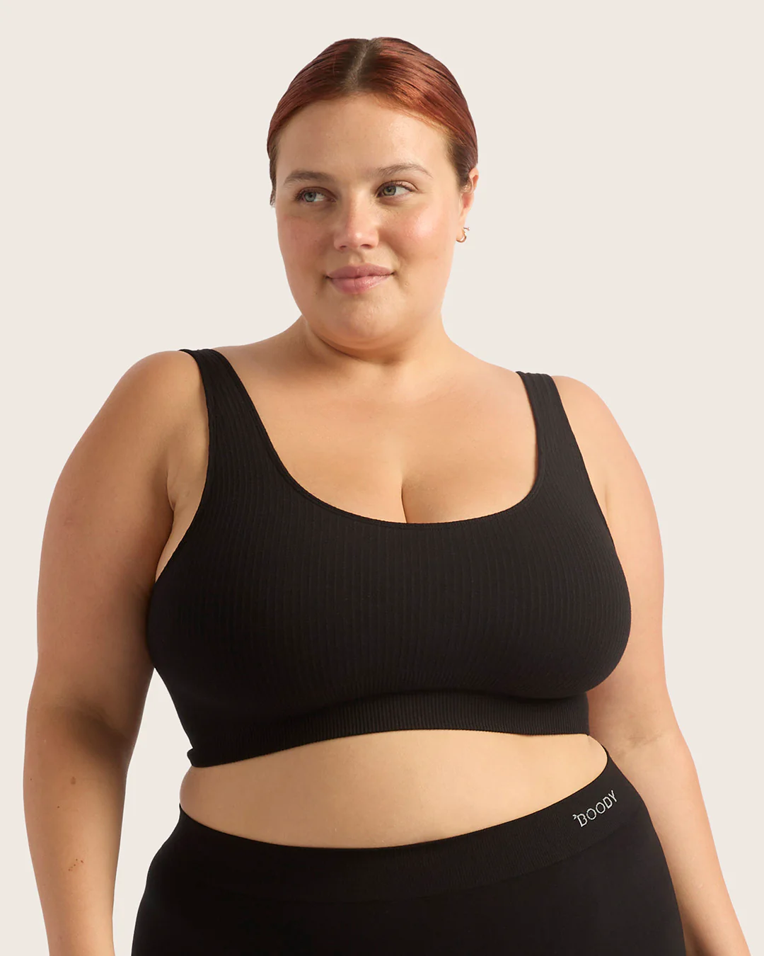 Ribbed Seamfree Crop - Black - Image 7