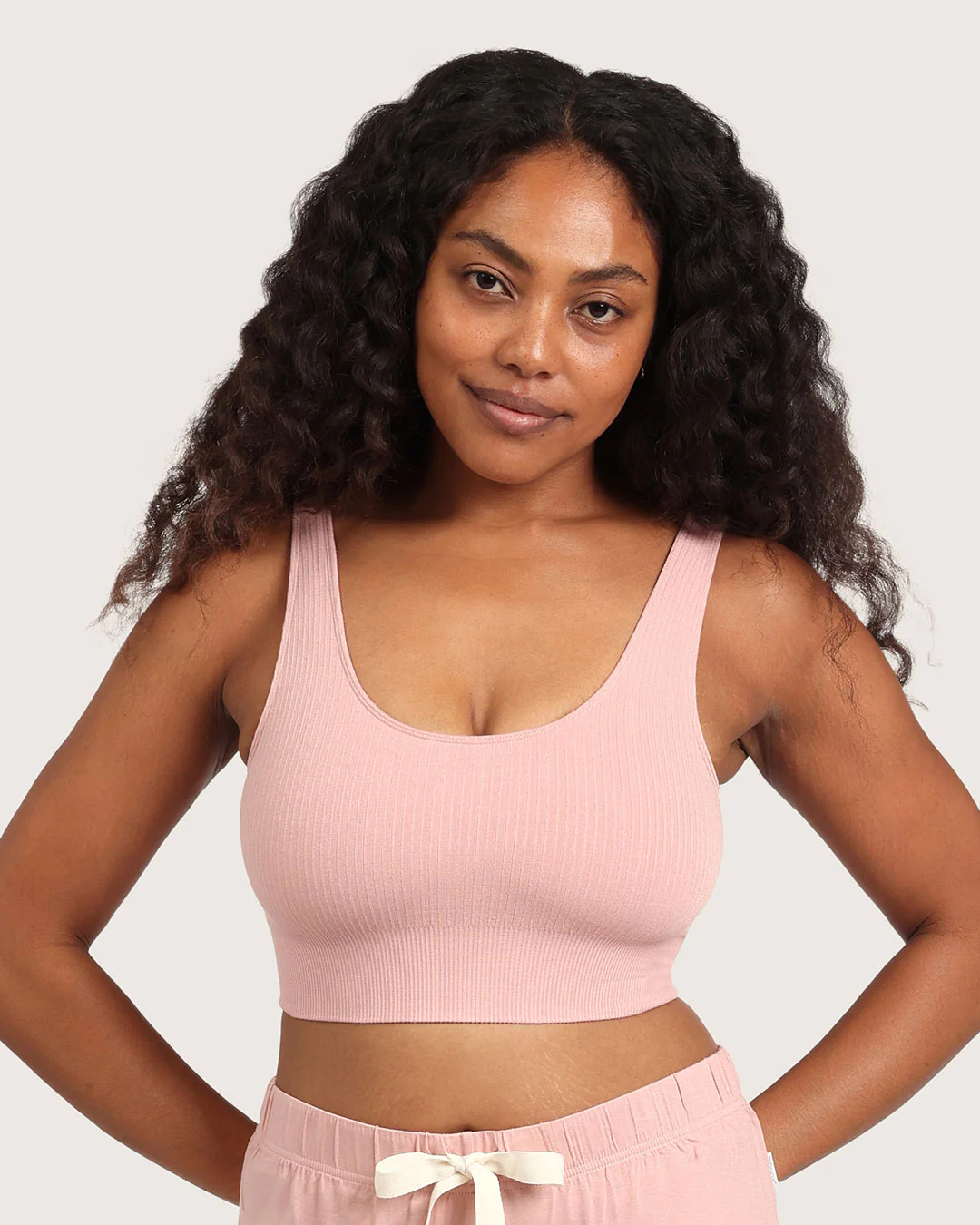 Ribbed Seamfree Crop-Dusty Pink - Image 8