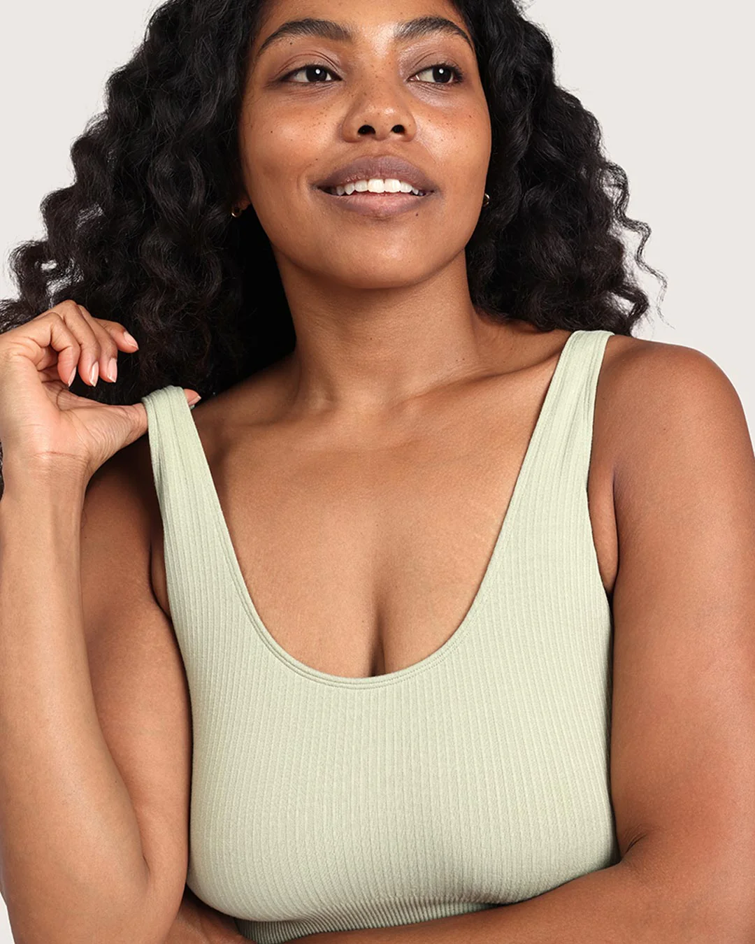 Ribbed Seamfree Crop-Sage - Image 10