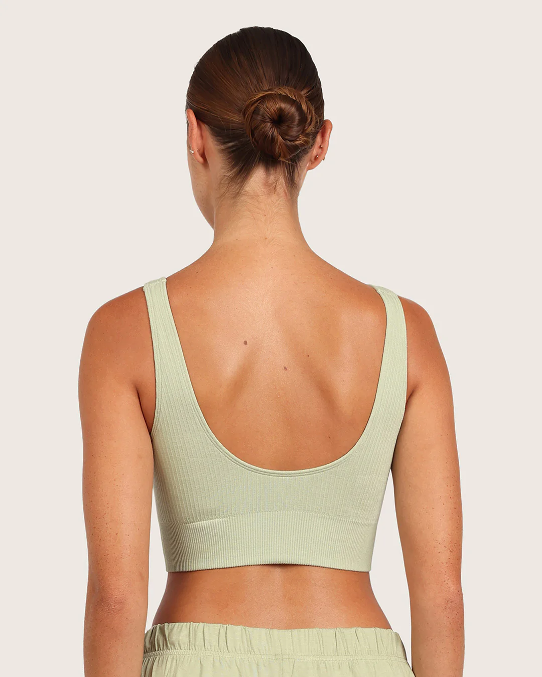 Ribbed Seamfree Crop-Sage - Image 2