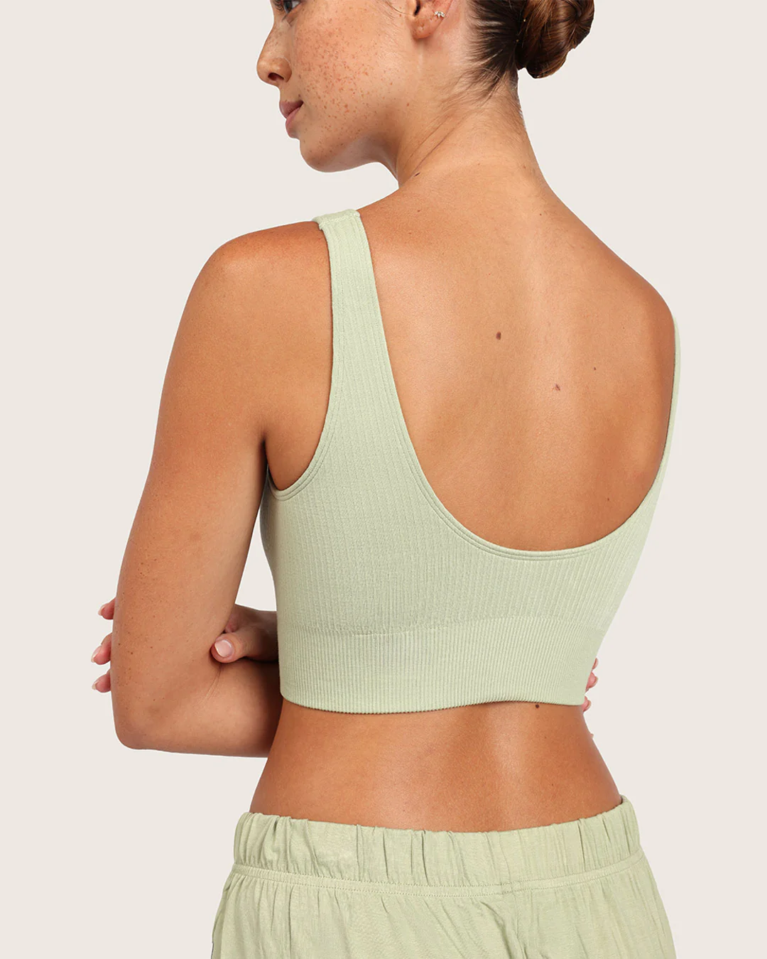 Ribbed Seamfree Crop-Sage - Image 4