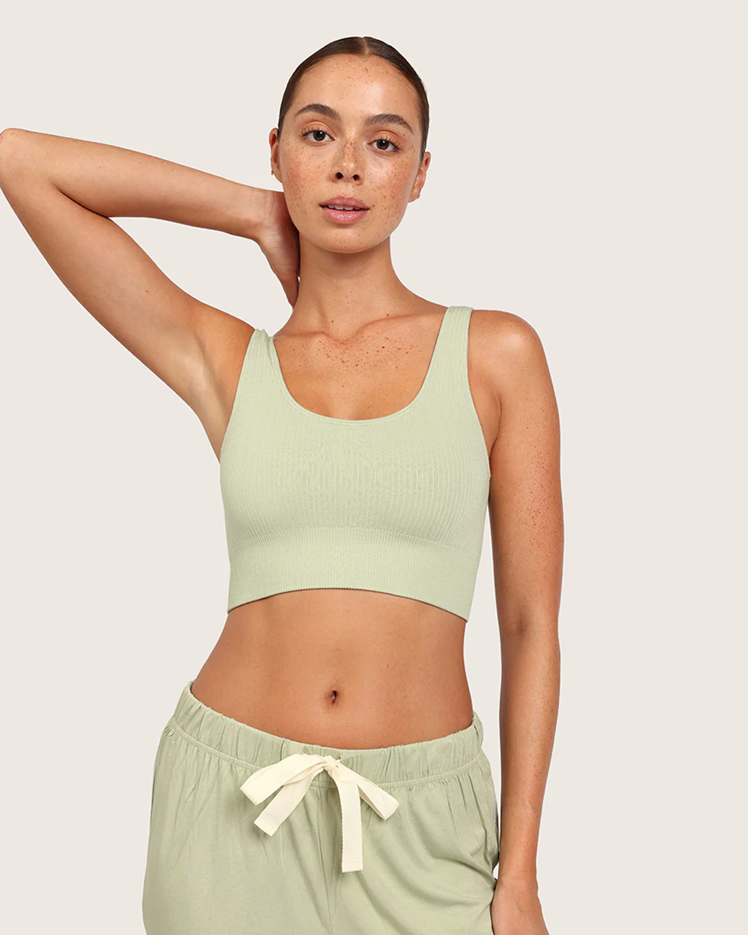 Ribbed Seamfree Crop-Sage - Image 5