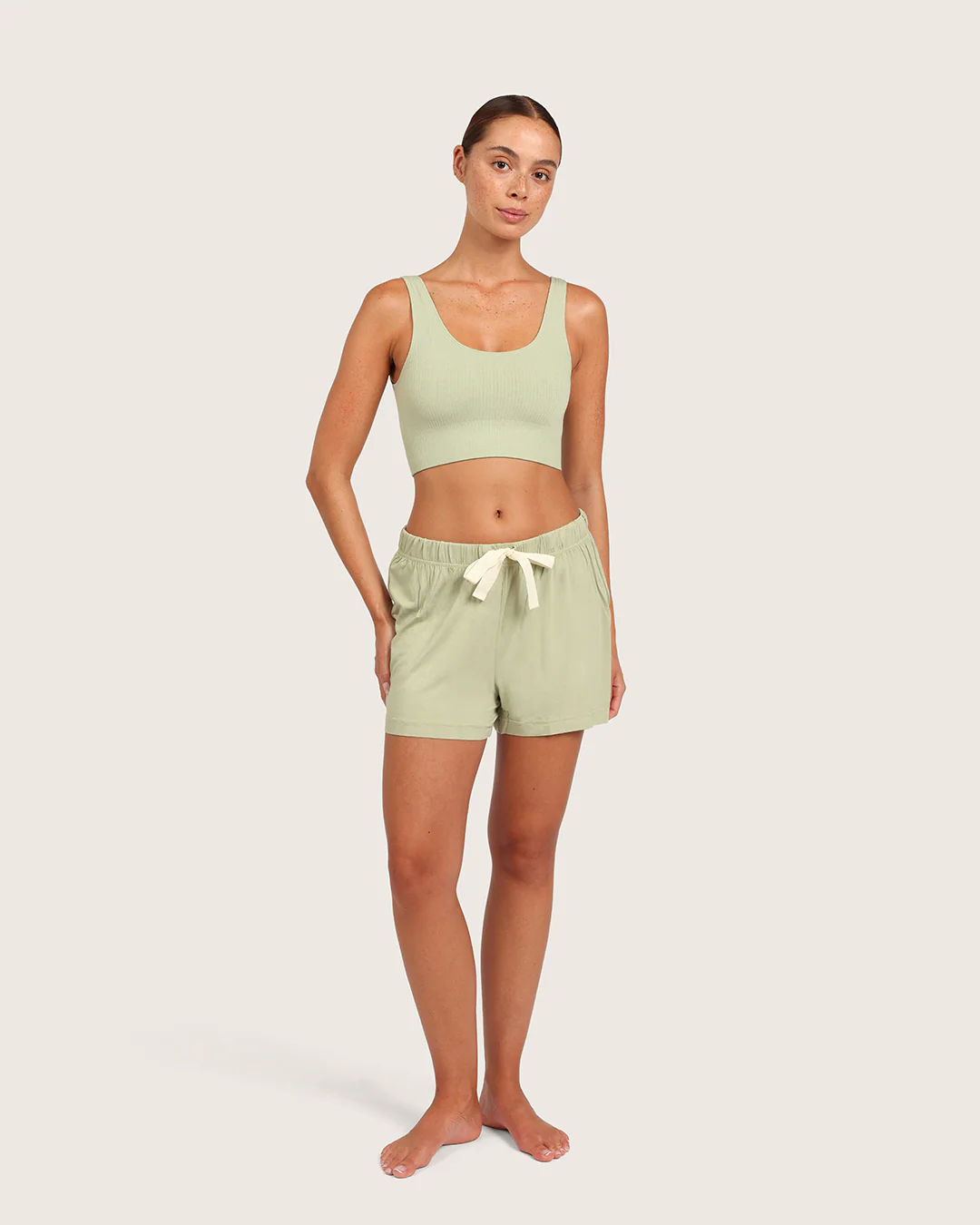 Ribbed Seamfree Crop-Sage - Image 6