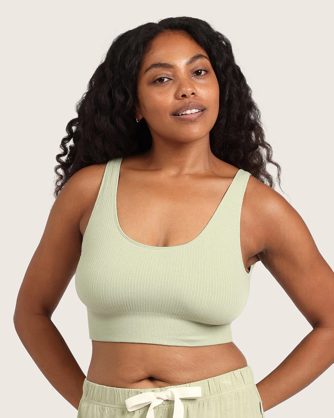 Ribbed Seamfree Crop-Sage - Image 7