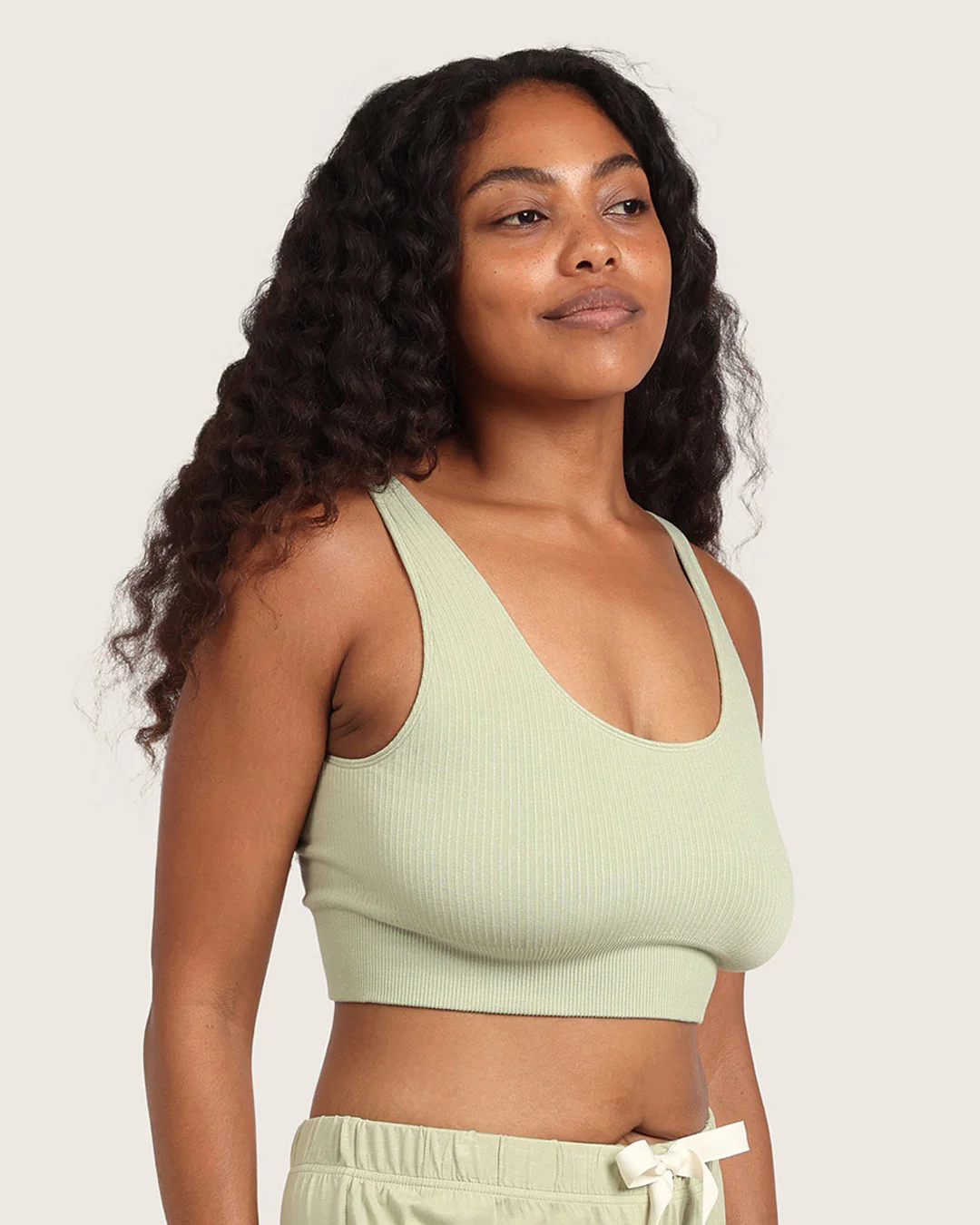 Ribbed Seamfree Crop-Sage - Image 9