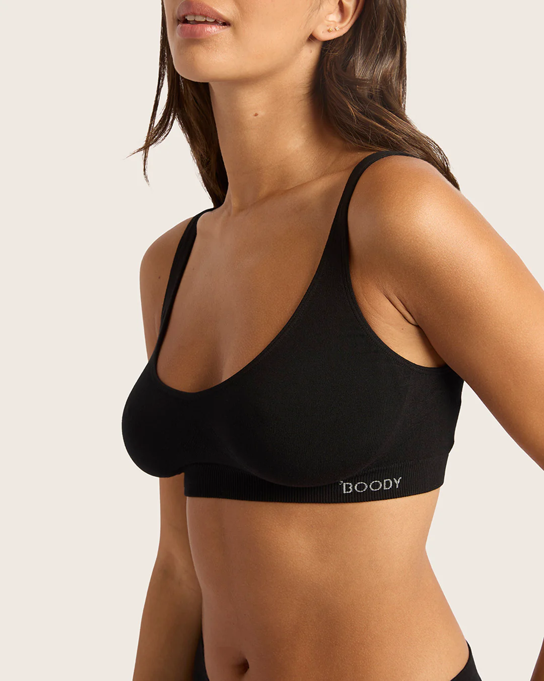 Seamfree Crop Bra - Black - Image 5