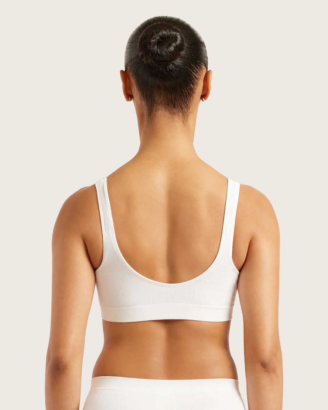 Seamfree Crop Bra - White - Image 2