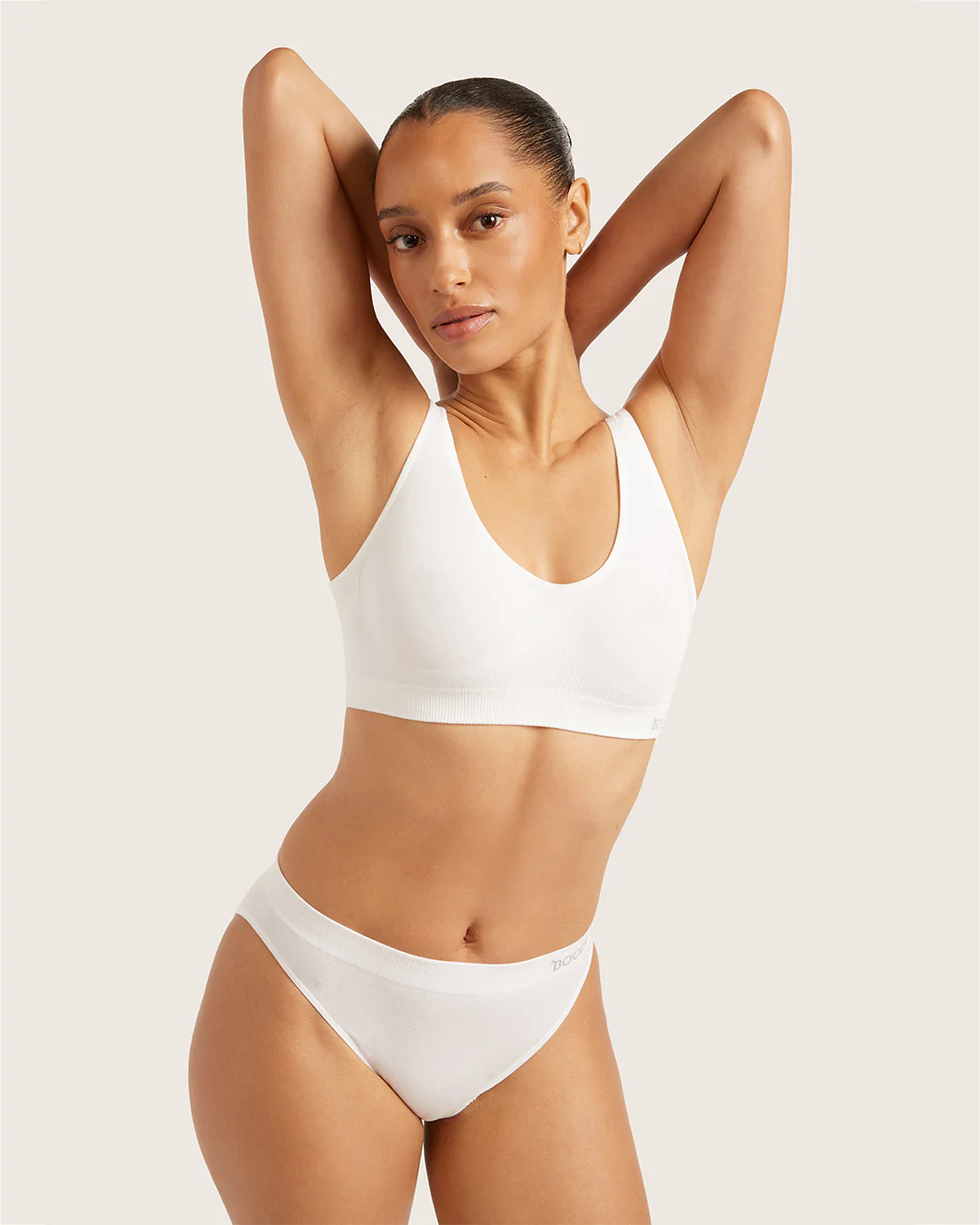 Seamfree Crop Bra - White - Image 6