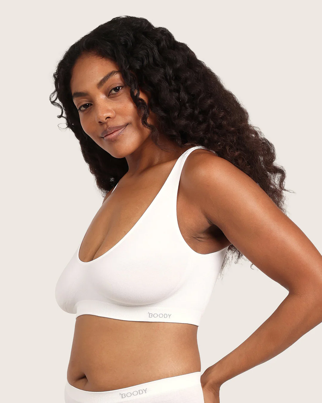 Seamfree Crop Bra - White - Image 8