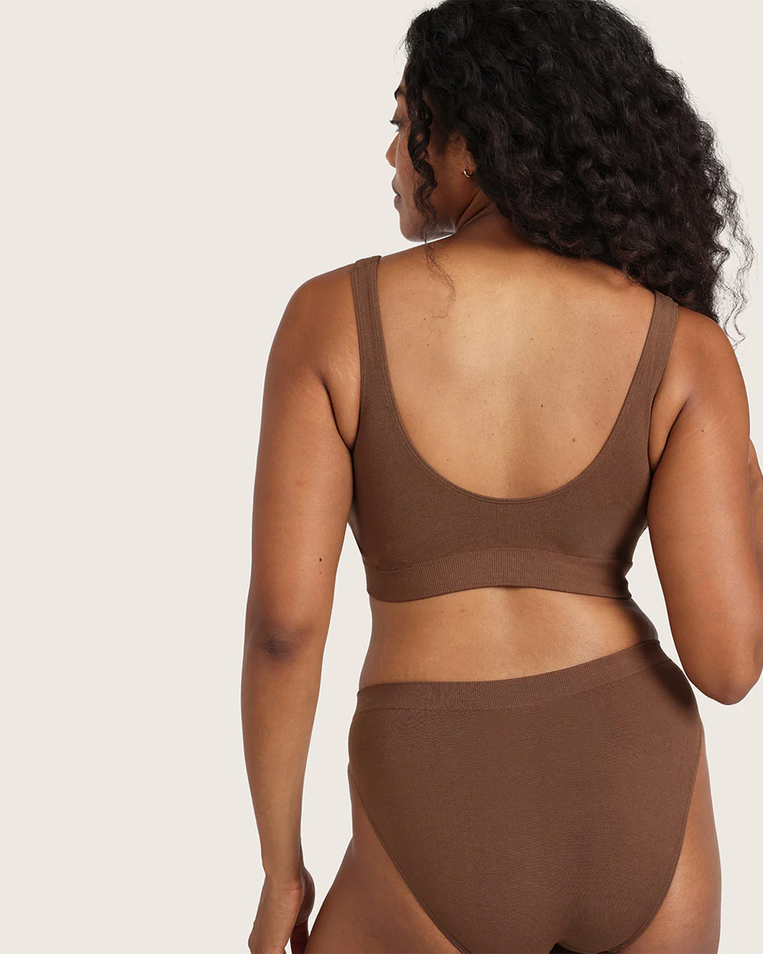 Seamfree Padded Crop Bra - Clove - Image 6